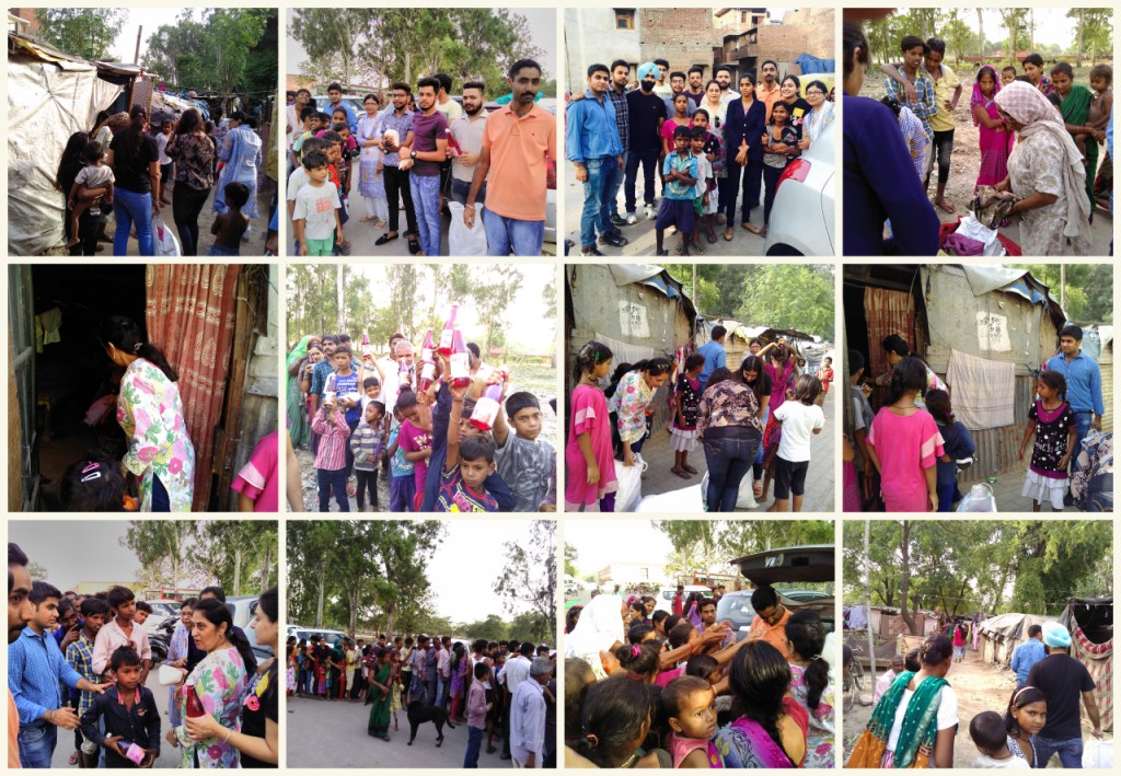 Distribution of Groceries etc. at Slum, Sector 25 Chandigarh