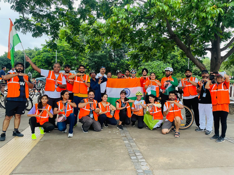 Independence day celebration with cycle ride