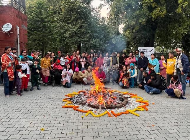 Lohri celebration at Aashray Home for the specially abled